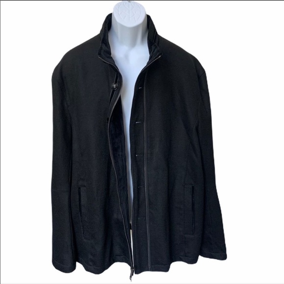 NWT Black John Varvatos Double Zip Button Jacket - Picture 3 of 8